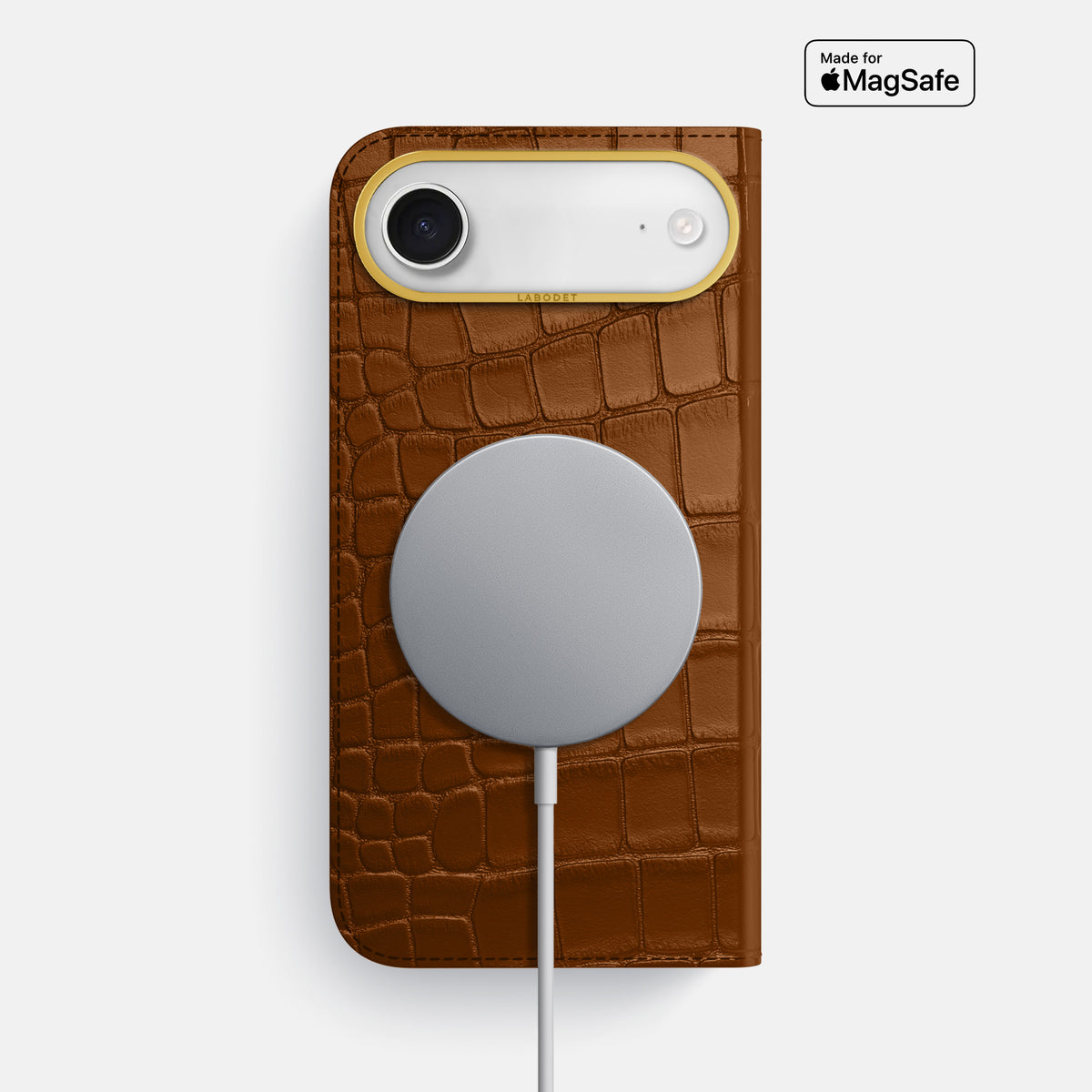 Folio Case For iPhone 17 Air In Alligator -3 | Honey-Gold