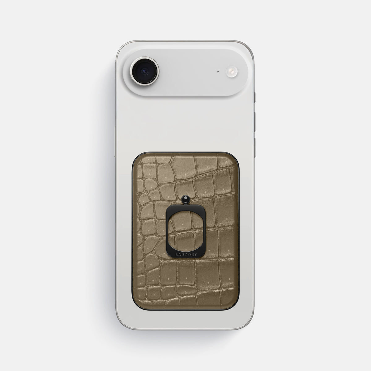 MagSafe Ring For iPhone 17 Air In Porosus Crocodile -2 | Kaki-Green-Black