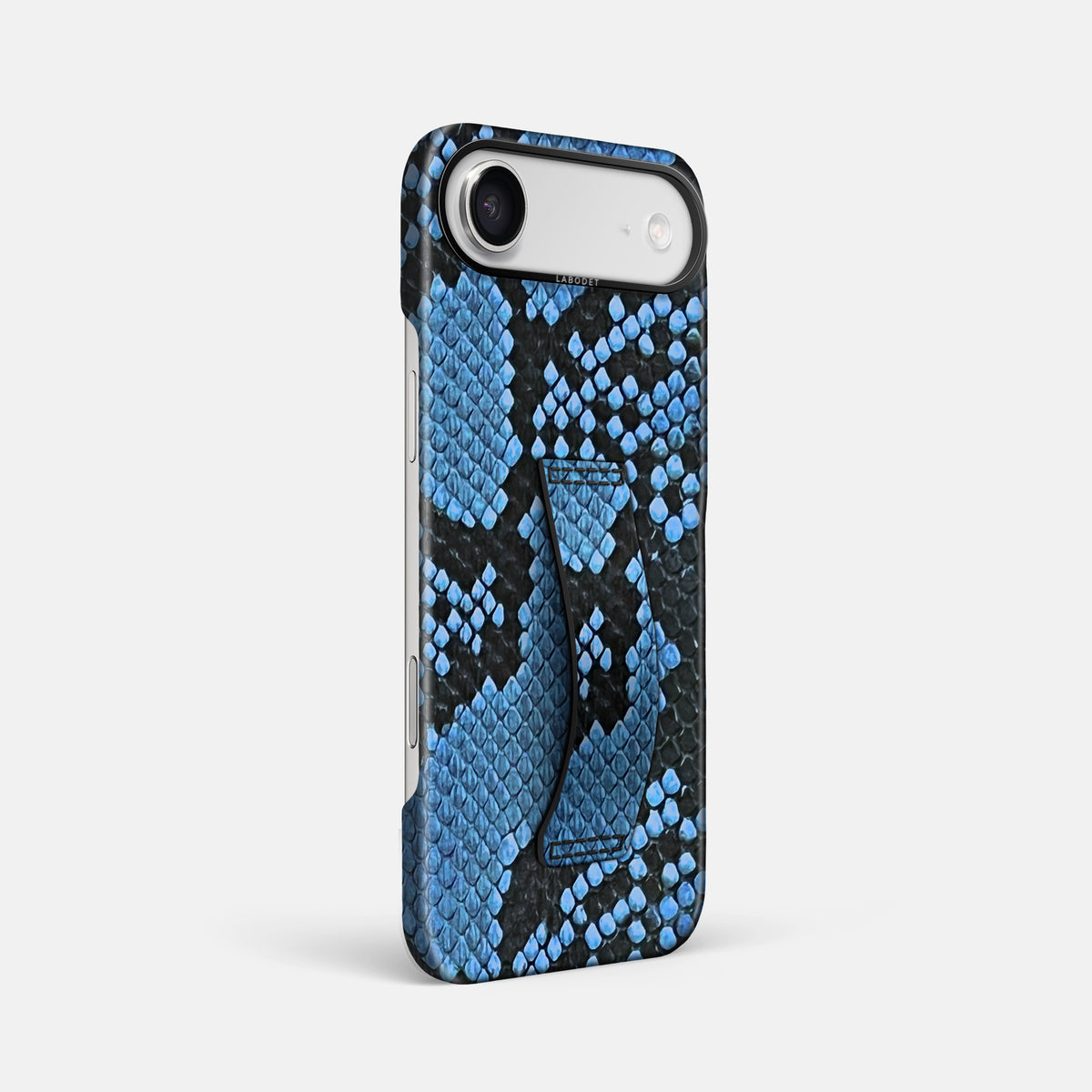 Finger Case For iPhone 17 Air In Deluxe Python -2 | Blue-Jeans-Black