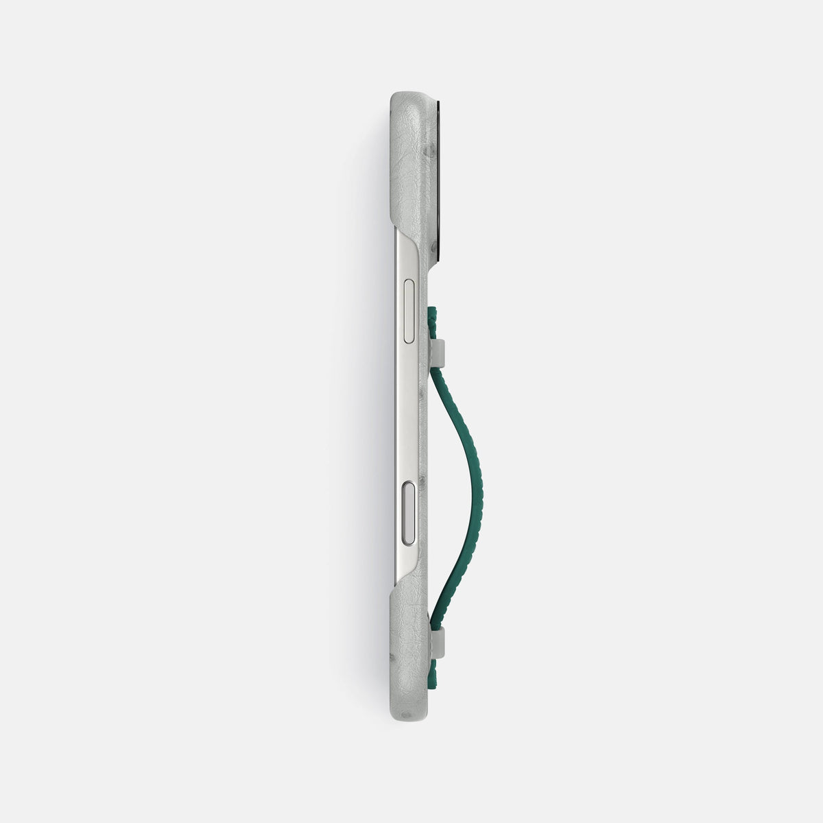 Center Handle Coloré For iPhone 18 Pro Max In Ostrich -2 | White-Black