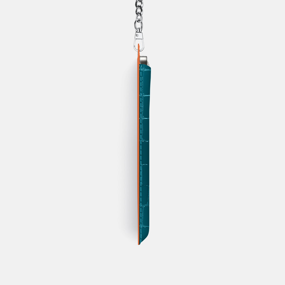 Crossbody Bag For iPhone 18 Pro In Shiny Alligator -4 | Curacao-Steel