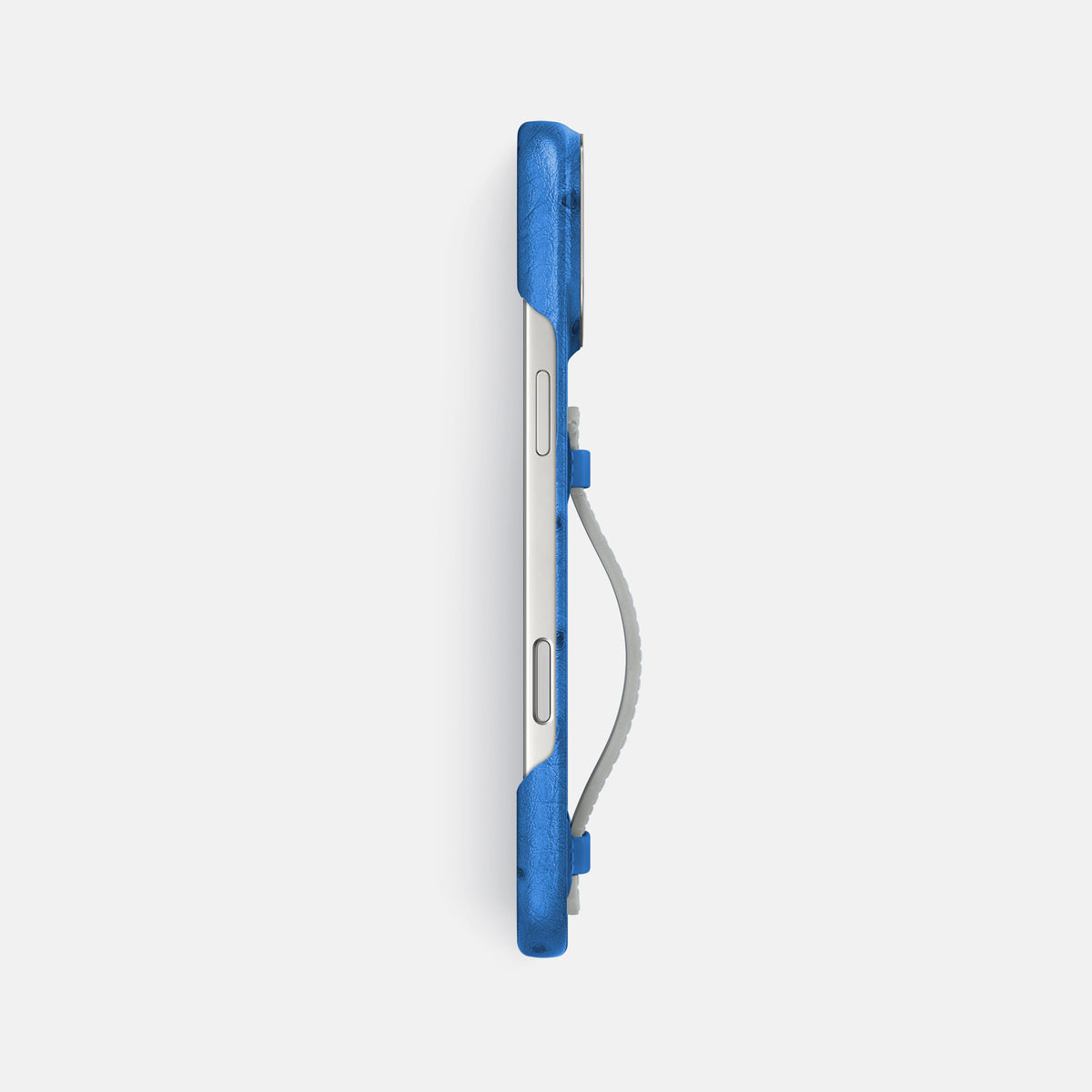 Center Handle Coloré For iPhone 17 Pro Max In Ostrich -2 | Royal-Blue-Steel