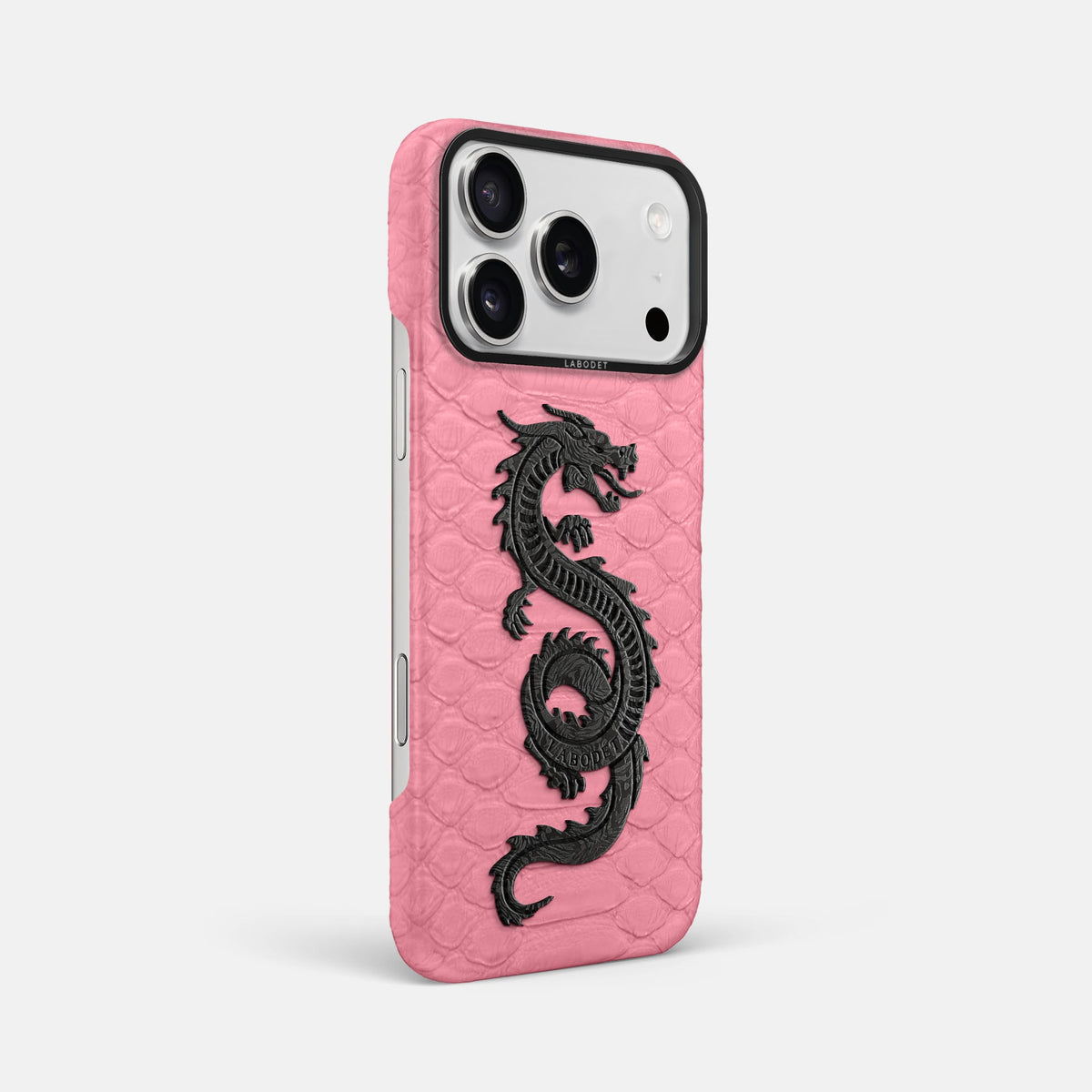 Classic Case With Carbon Dragon For iPhone 18 Pro Max In Python -2 | Pink-Black