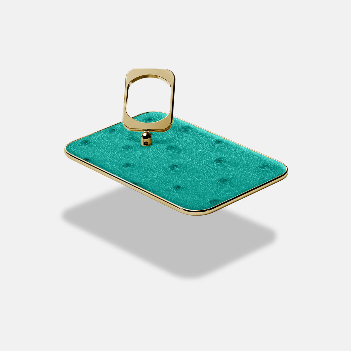 MagSafe Ring For iPhone 17 Pro Max In Ostrich -4 | Turquoise-Gold
