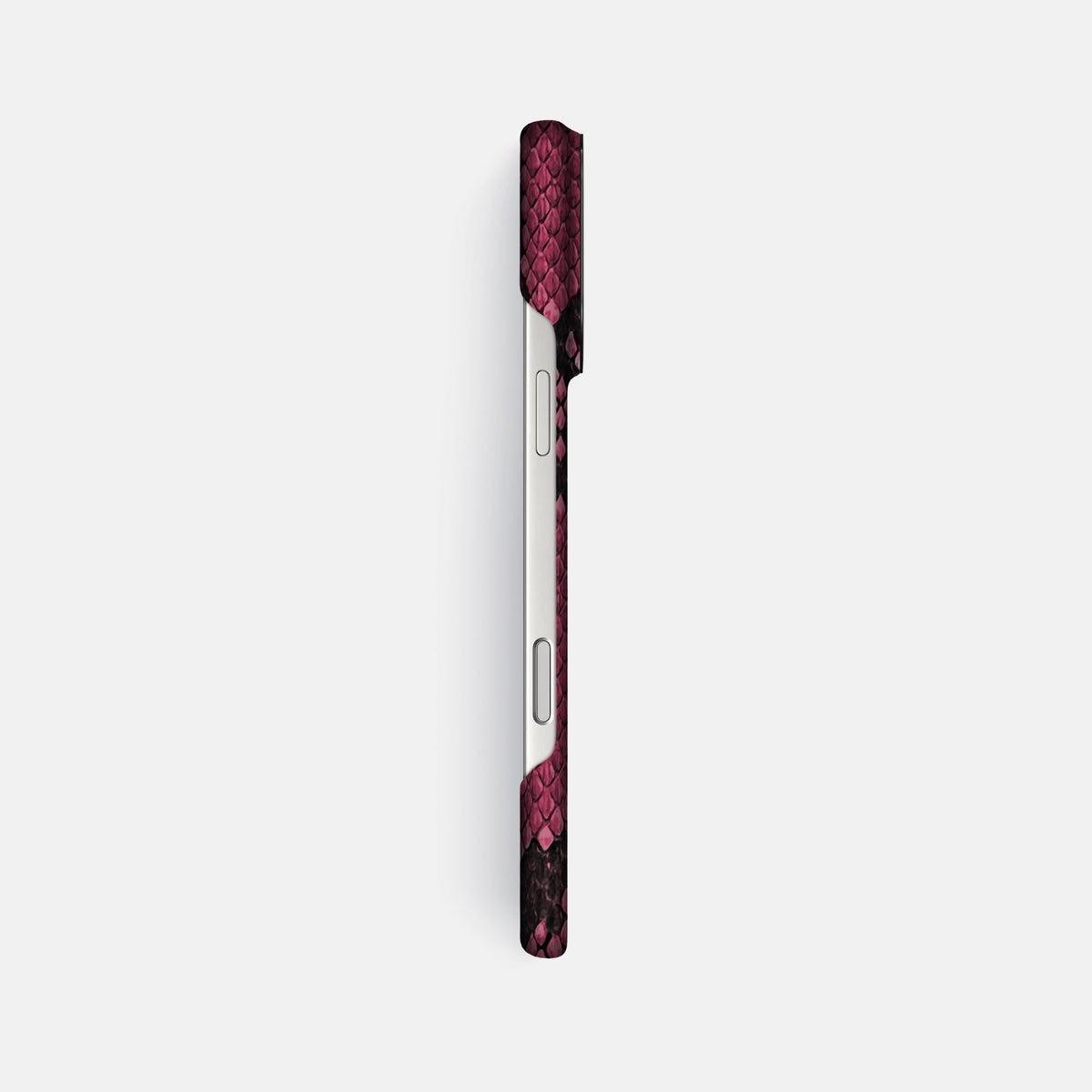 Classic Case For iPhone 18 Pro Max In Deluxe Python -3 | Burgundy-Black