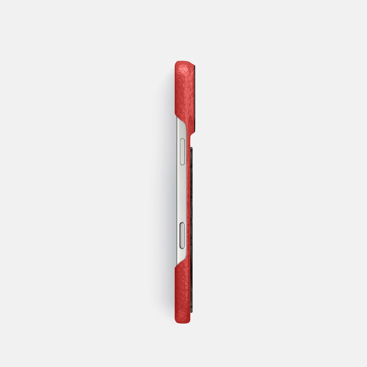 Classic Case With Carbon Dragon For iPhone 18 Pro In Calf -3 | Red-Black