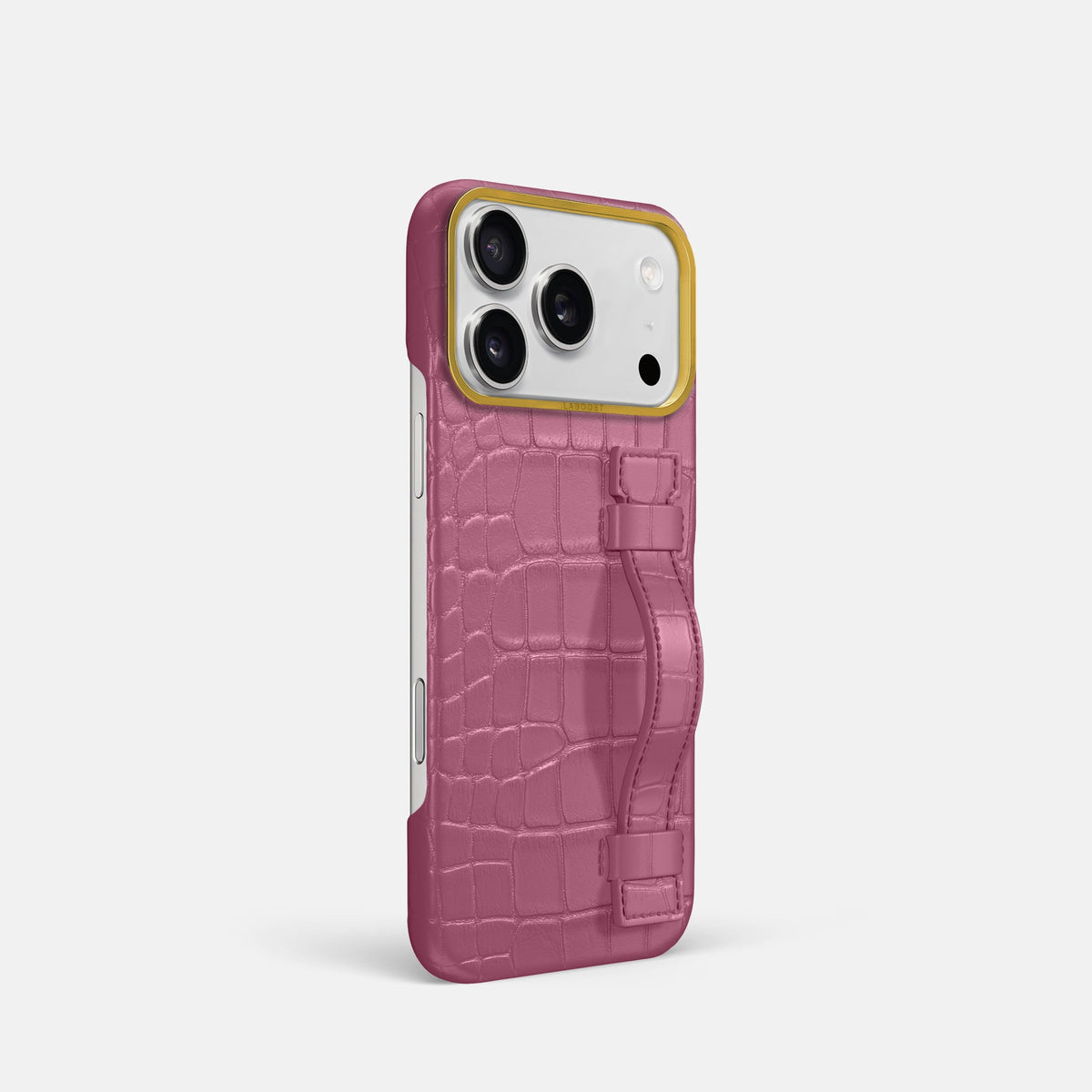Handle Case For iPhone 18 Pro In Alligator -2 | Pink-Lagoon-Gold