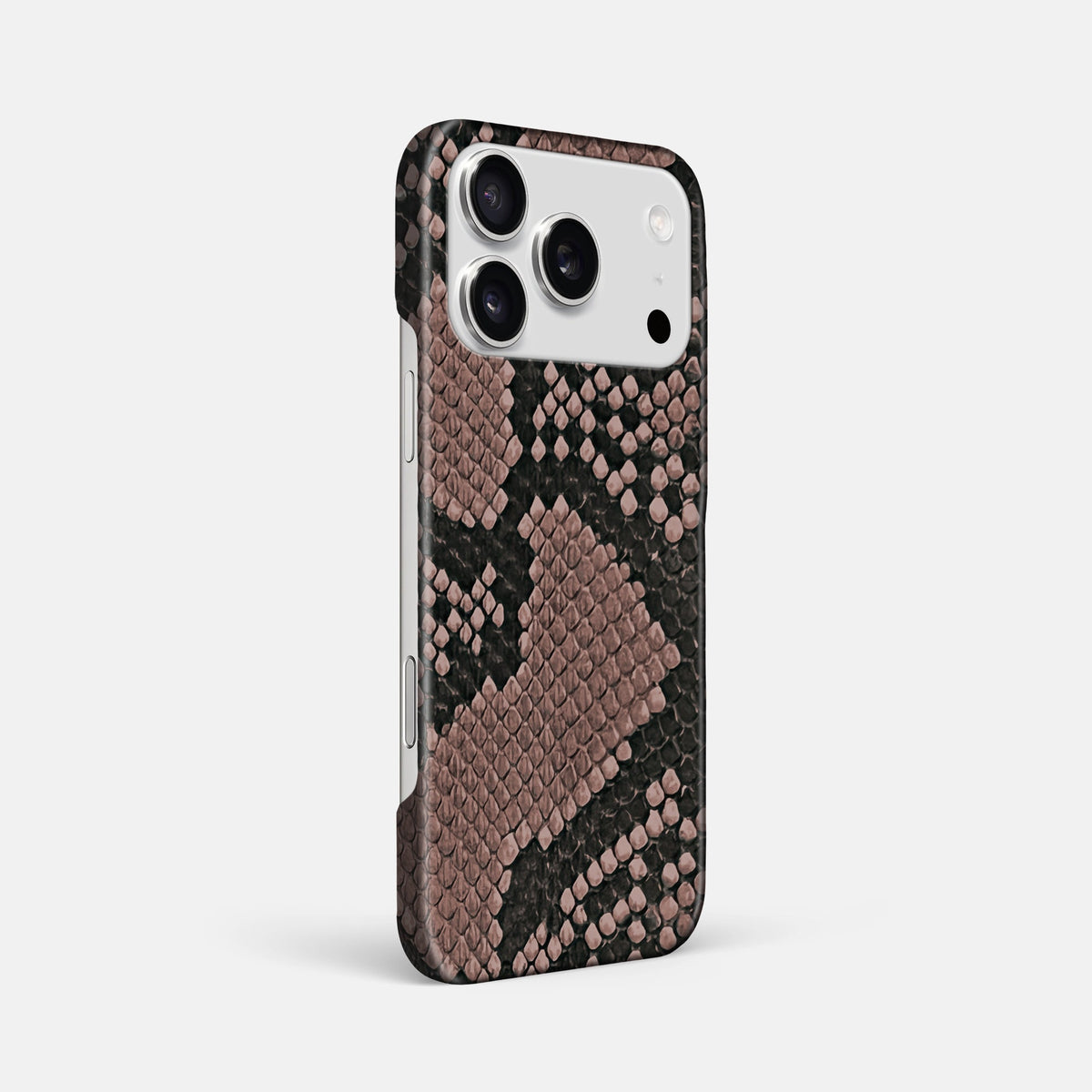 Slim Case For iPhone 18 Pro Max In Deluxe Python -2 | Mahogany-Brown