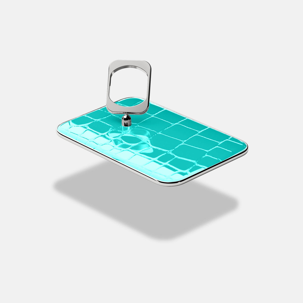 MagSafe Ring For iPhone 18 Pro In Shiny Alligator -4 | Mint-Steel