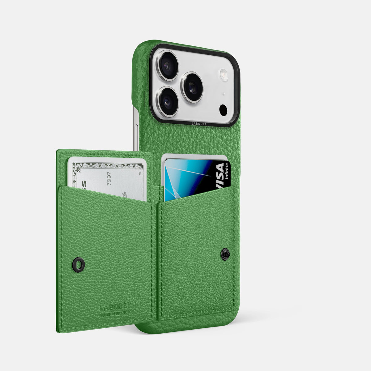 Bi-Fold Case For iPhone 18 Pro Max In Calf -2 | Herb-Black
