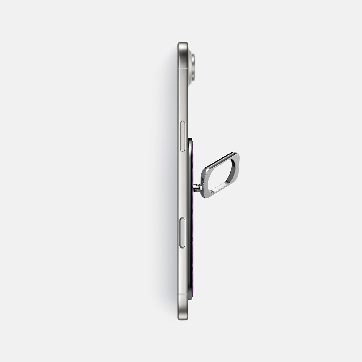 MagSafe Ring For iPhone 17 Air In Porosus Crocodile -3 | Purple-Steel