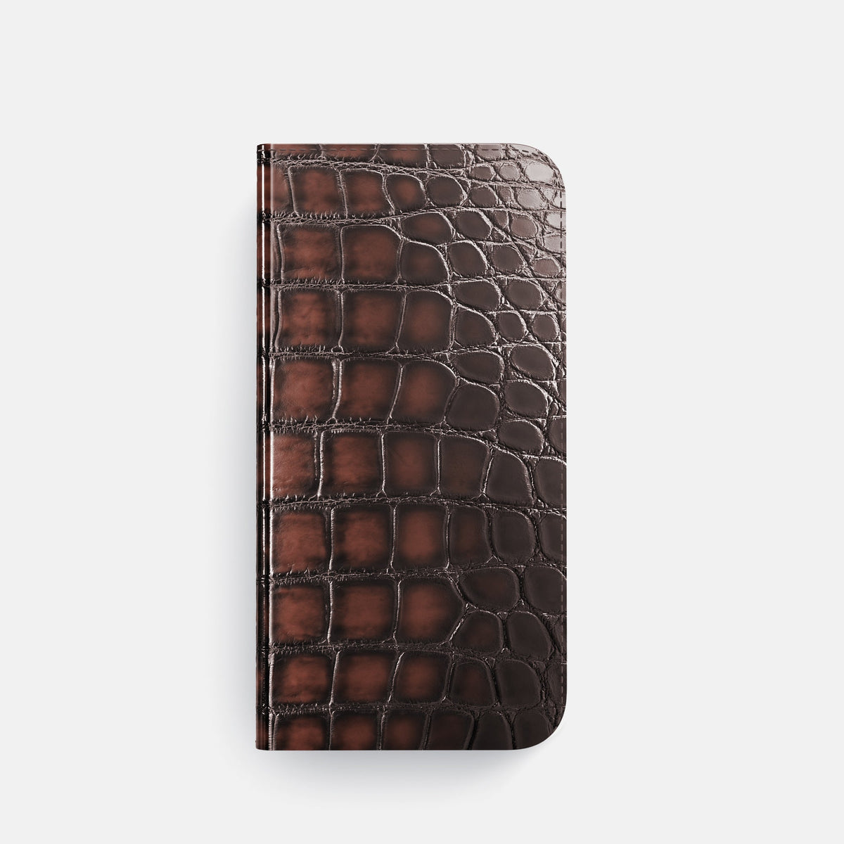Folio Case For iPhone 18 Pro In Patina Alligator -4 | Havana-Brown-Black