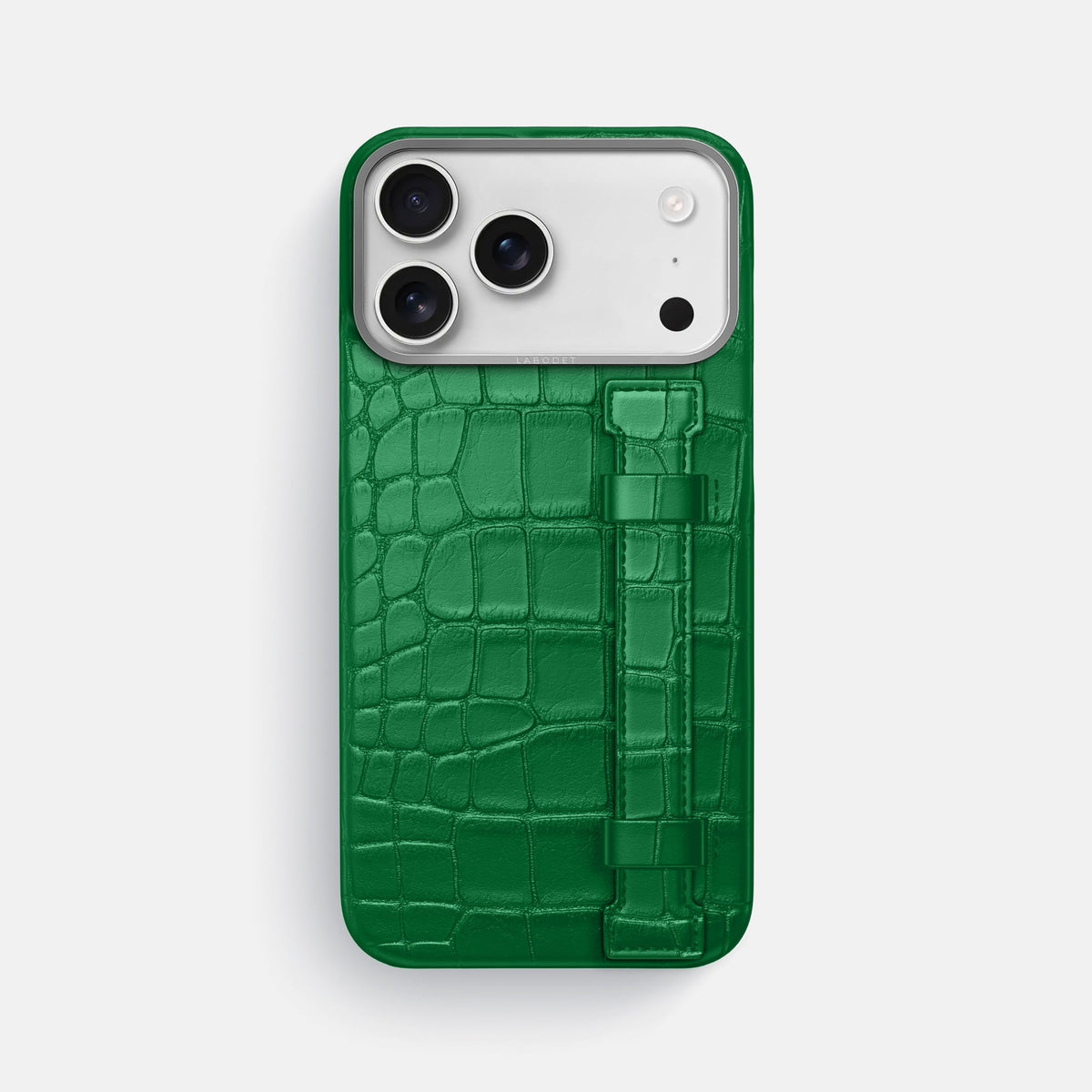 Handle Case For iPhone 18 Pro Max In Alligator -1 | Forest-Green-Steel