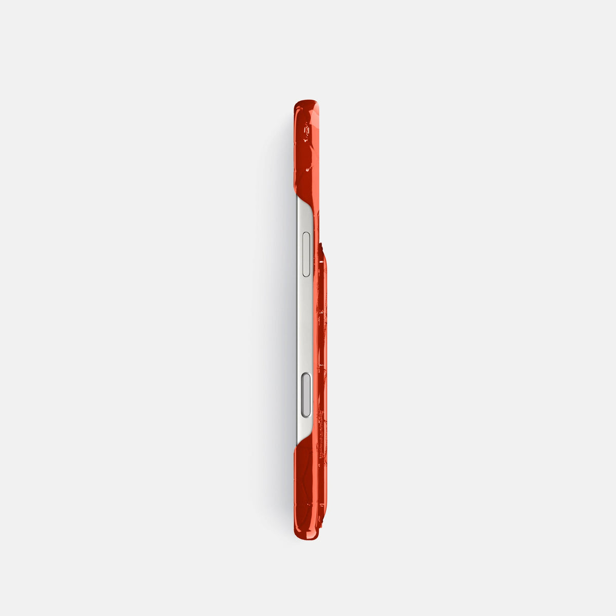 Slim Card Case For iPhone 18 Pro In Shiny Alligator -3 | Orange