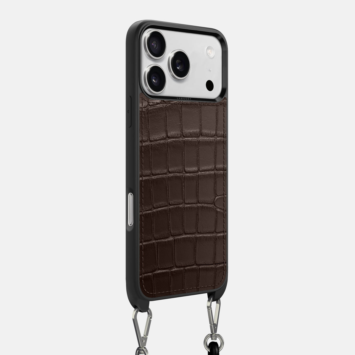Crossbody Sport Case For iPhone 18 Pro Max In Alligator -2 | Dark-Brown