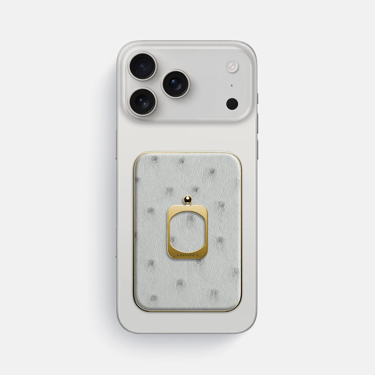 MagSafe Ring For iPhone 17 Pro Max In Ostrich -2 | White-Gold