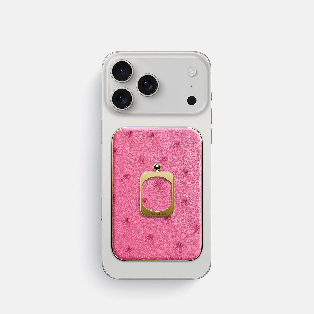MagSafe Ring For iPhone 18 Pro In Ostrich -2 | Pink-Gold