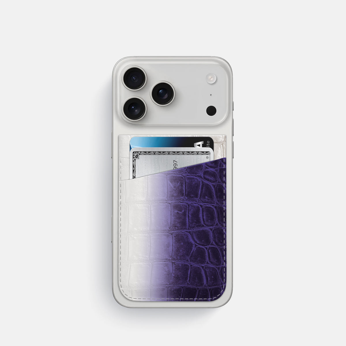 MagSafe Wallet For iPhone 17 Pro In Himalayan Crocodile -1 | Purple