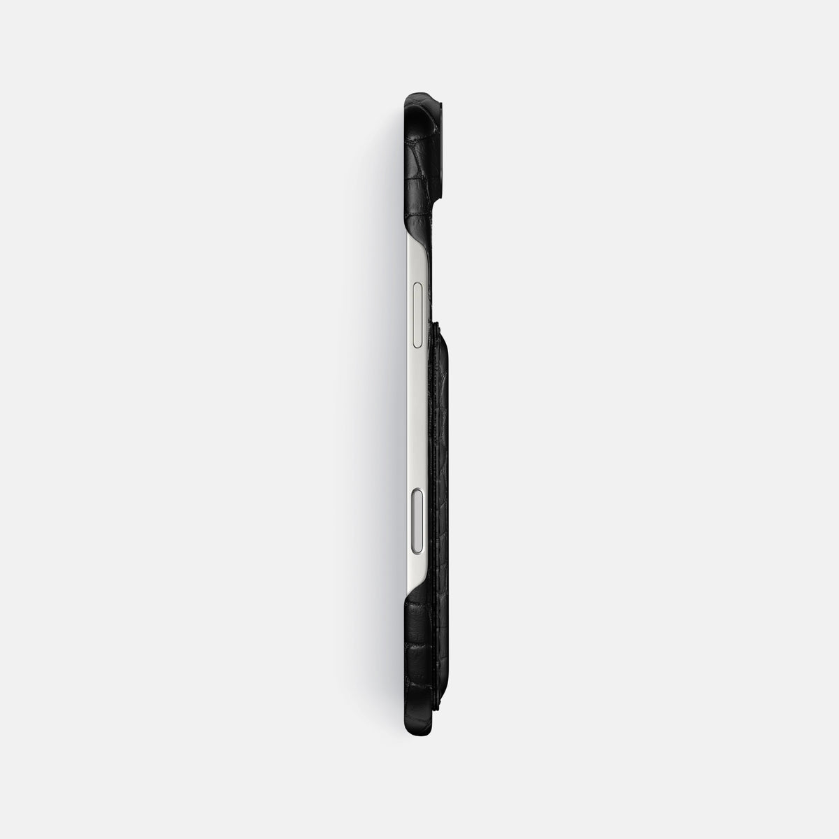 Double Card Case For iPhone 17 Air In Alligator -3 | Black-Black