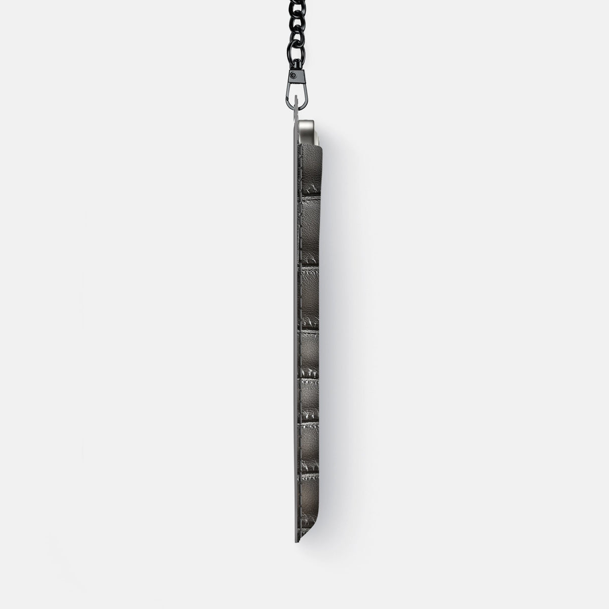 Crossbody Bag For iPhone 18 Pro Max In Patina Alligator -4 | Grey-Black