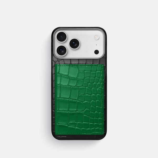 Bi-Fold Case Coloré For iPhone 17 Pro In Alligator