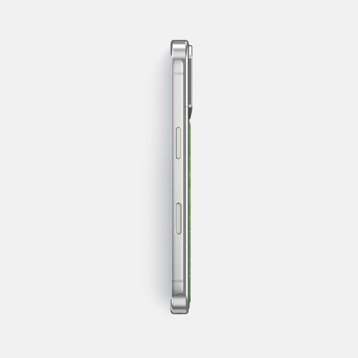 Metal Case For iPhone 18 Pro Max In Alligator -3 | Apple-Green-Steel