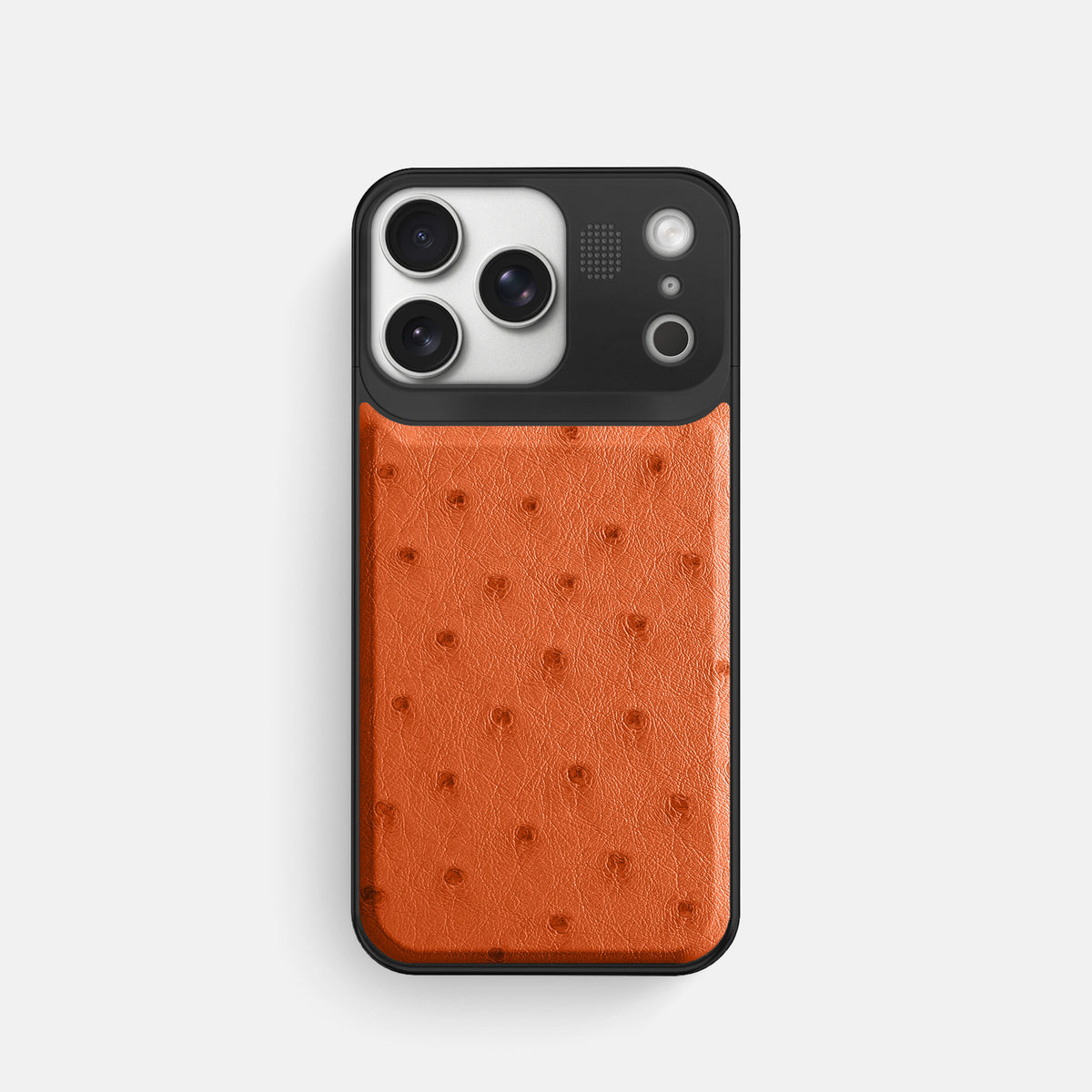 Metal Case For iPhone 17 Pro In Ostrich -1 | Orange-Black