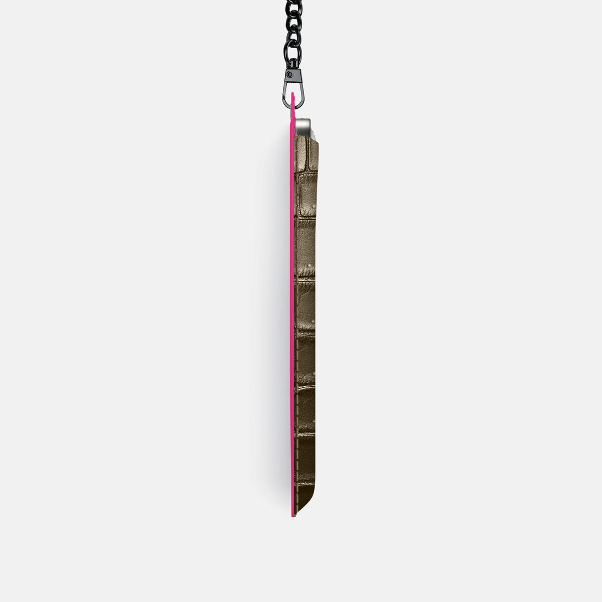 Crossbody Bag For iPhone 18 Pro In Porosus Crocodile -4 | Bronze-Black