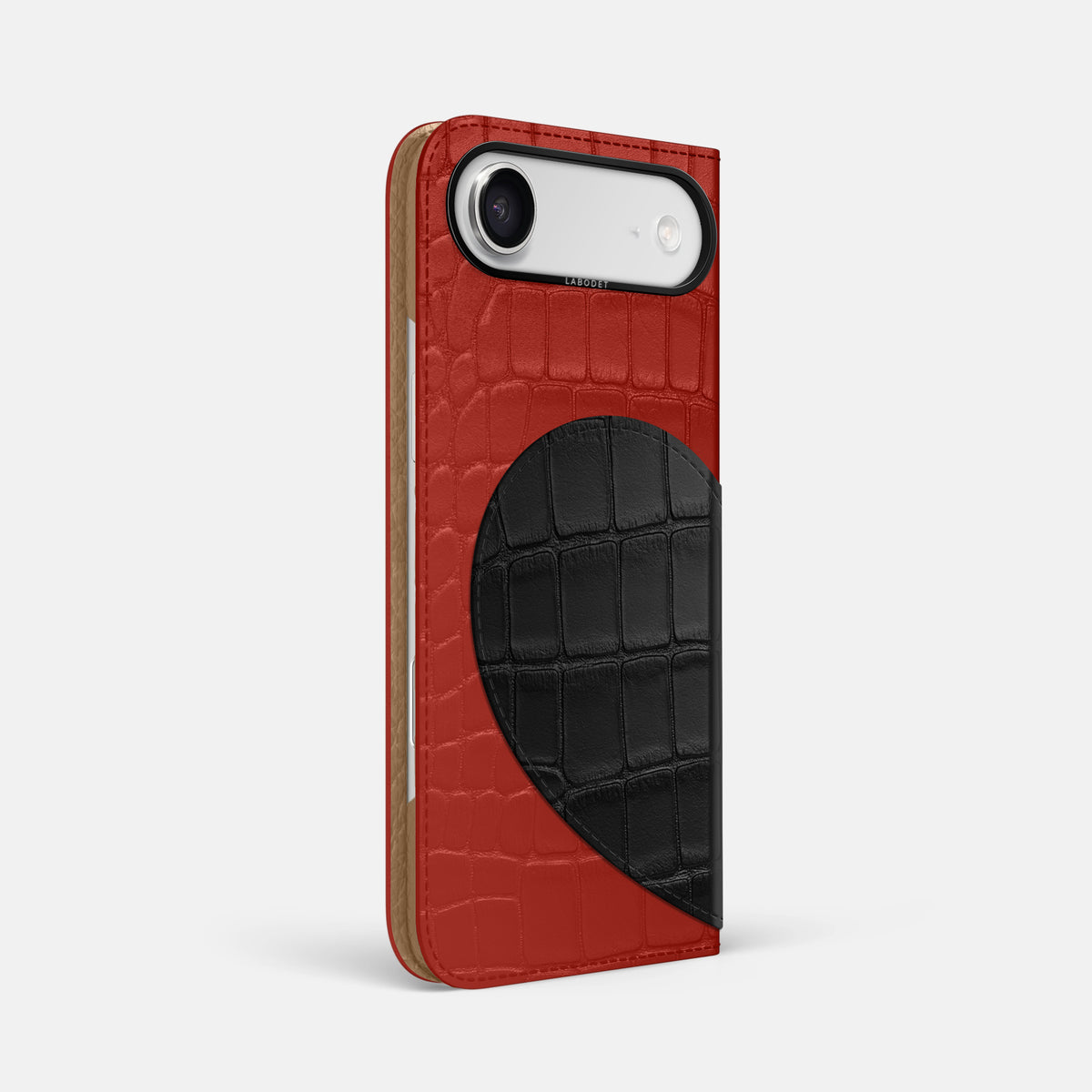 Folio Case With Heart For iPhone 17 Air In Alligator -1 | Red-Black