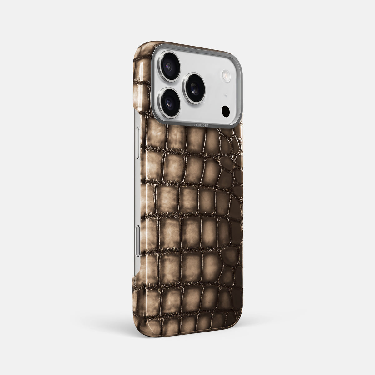 Classic Case For iPhone 17 Pro Max In Patina Alligator -2 | Etoupe-Steel