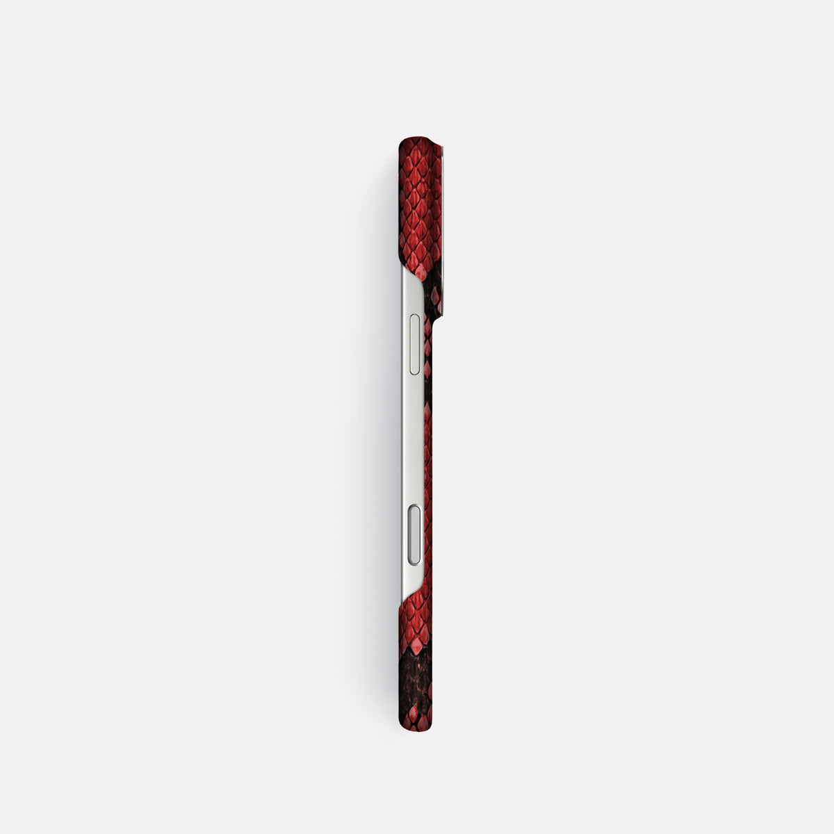 Classic Case For iPhone 17 Pro In Deluxe Python -3 | Red-Steel