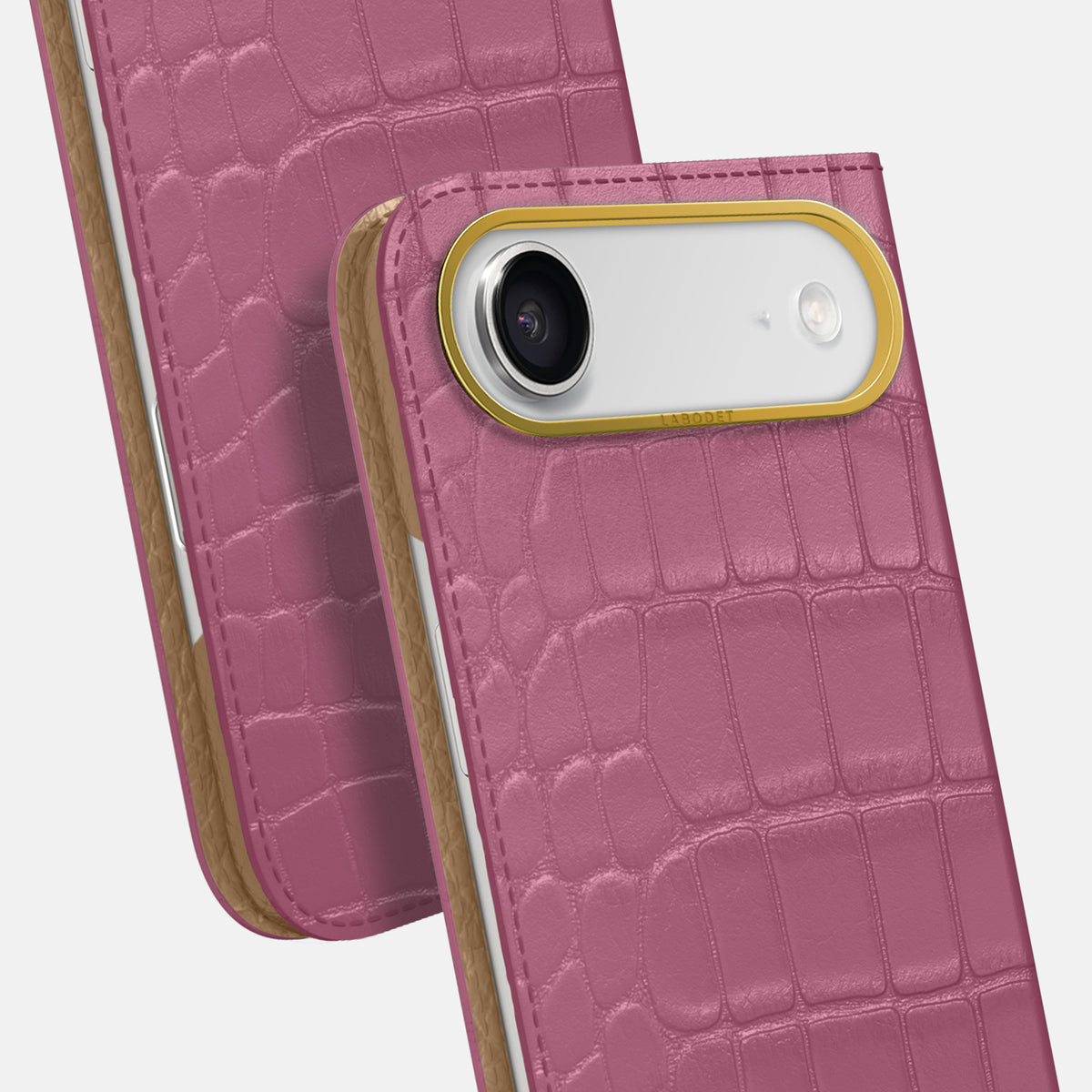 Folio Case For iPhone 17 Air In Alligator -5 | Pink-Lagoon-Gold