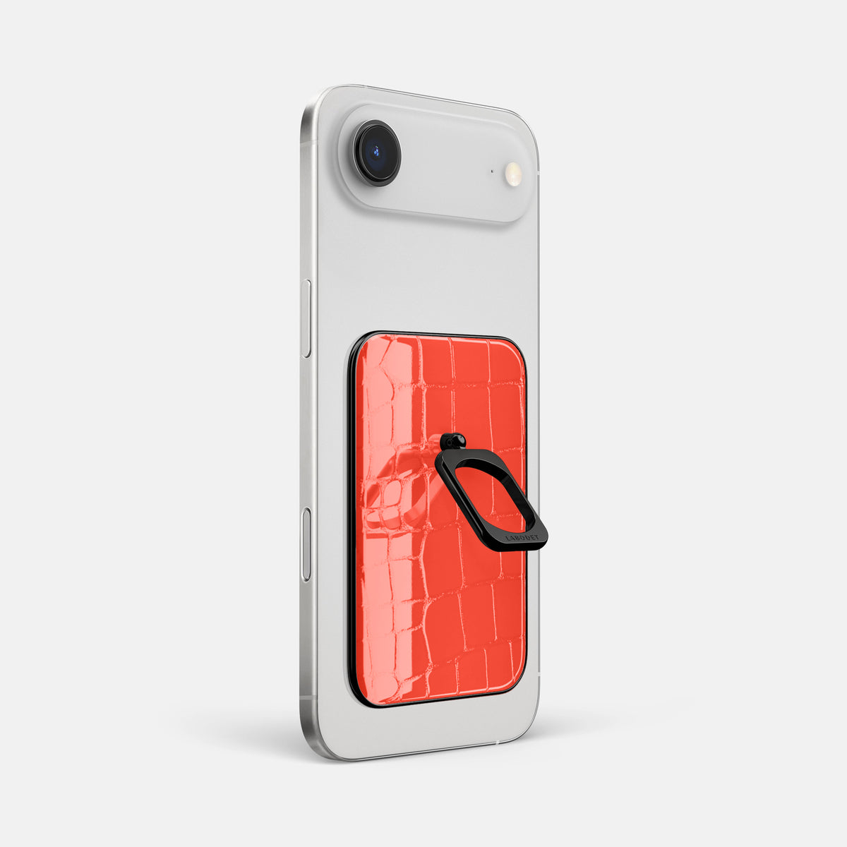 MagSafe Ring For iPhone 17 Air In Shiny Alligator -1 | Coral-Orange-Black