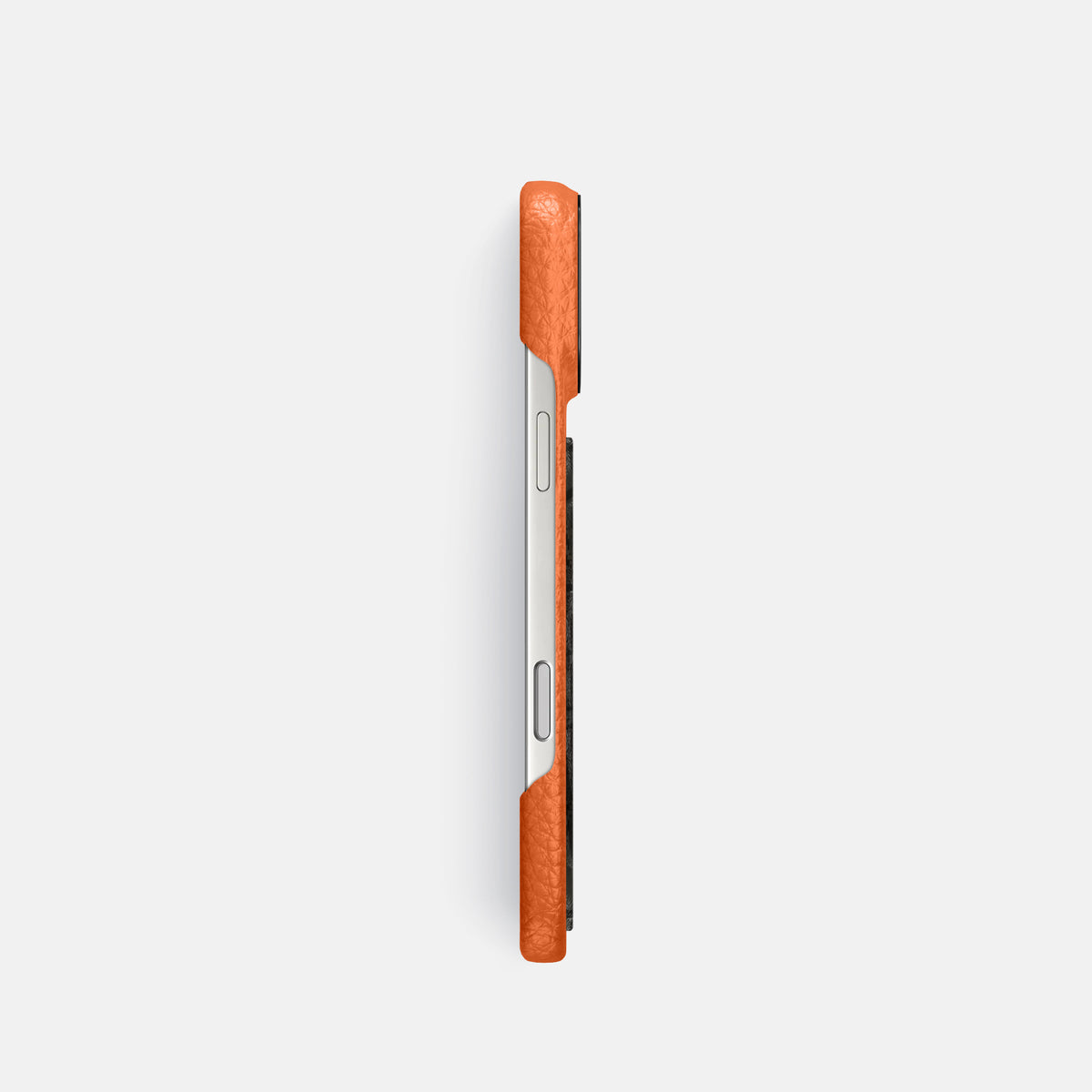 Classic Case With Carbon Dragon For iPhone 17 Pro In Calf -3 | Orange-Black