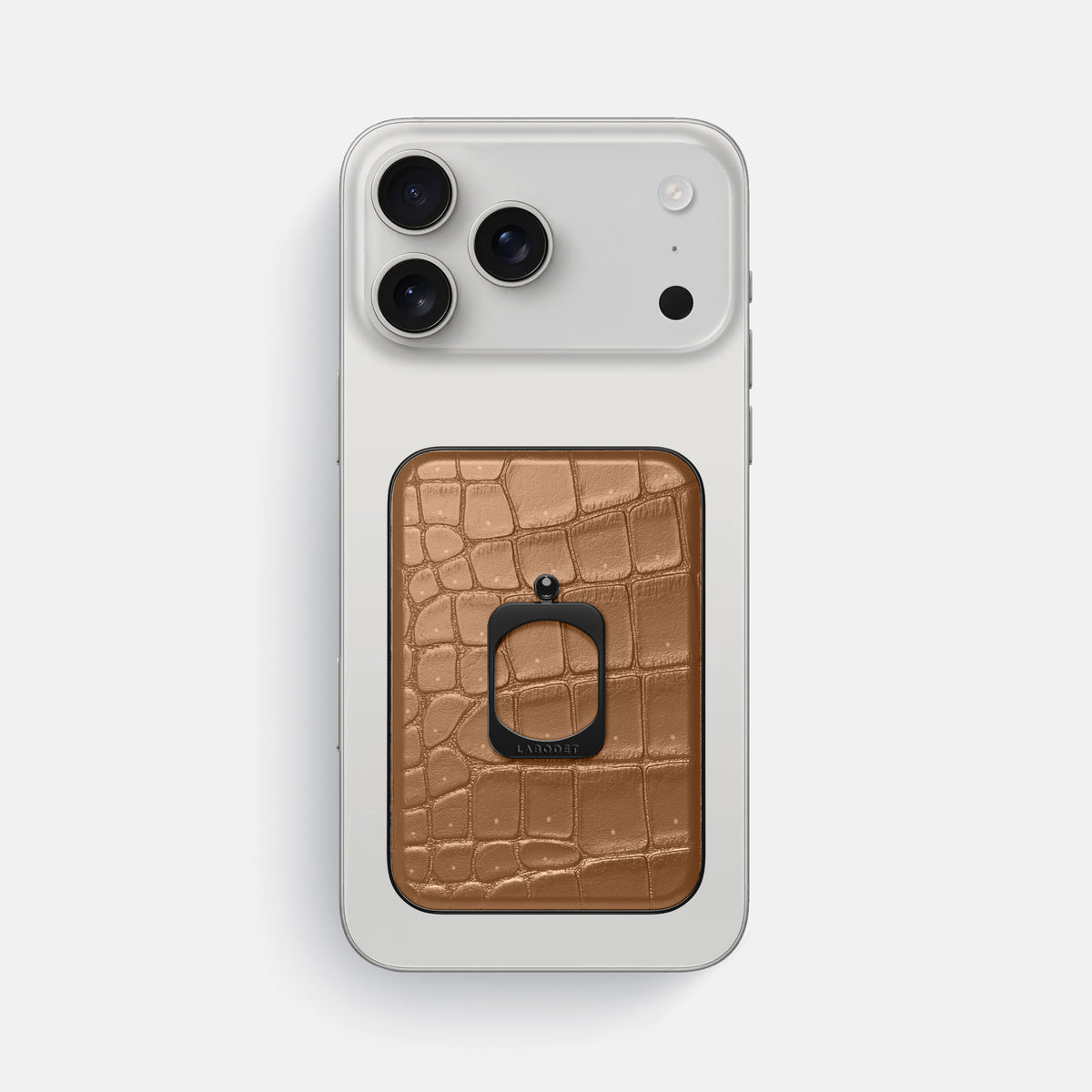 MagSafe Ring For iPhone 17 Pro Max In Porosus Crocodile -2 | Milk-Chocolate-Black