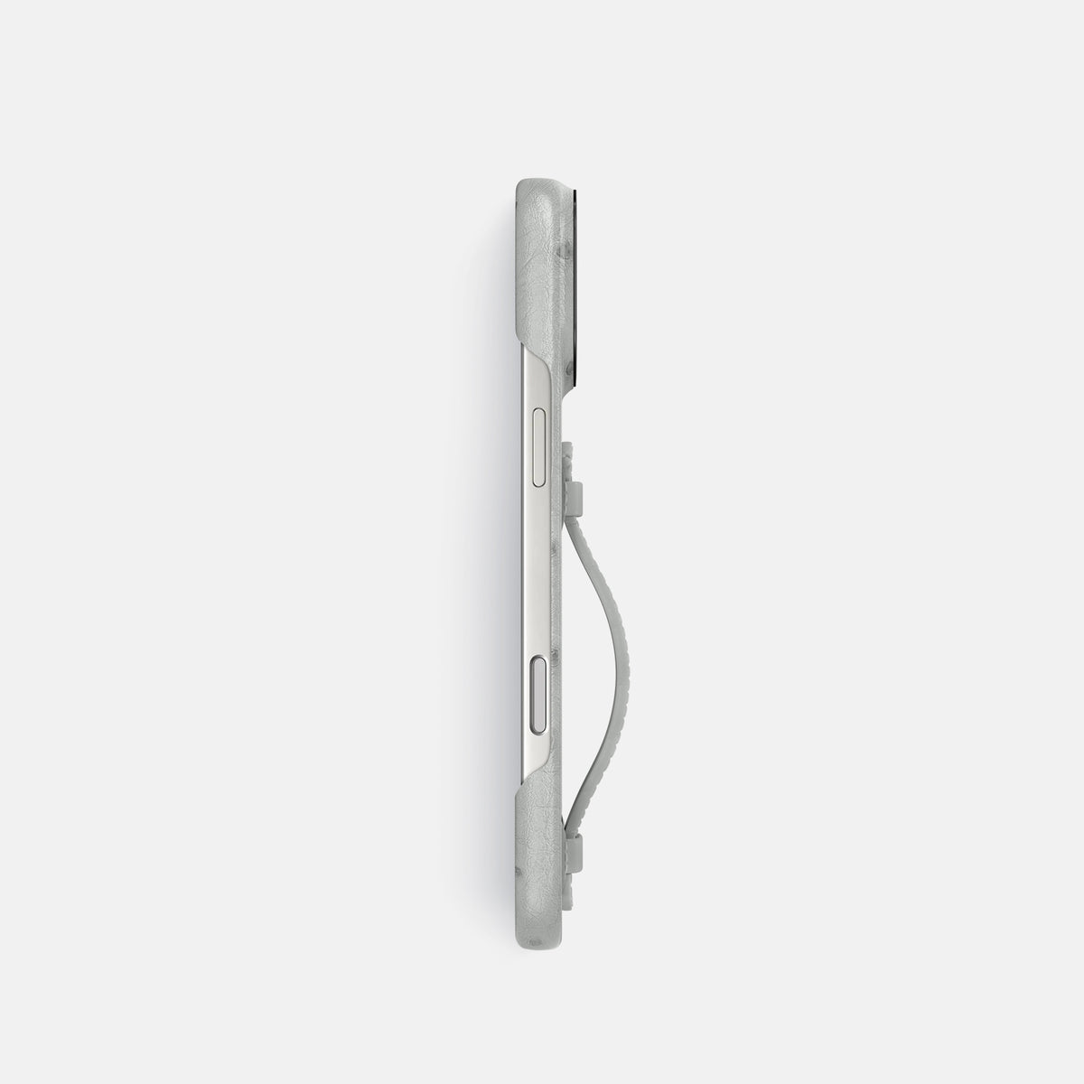 Center Handle For iPhone 17 Pro In Ostrich -2 | White-Black