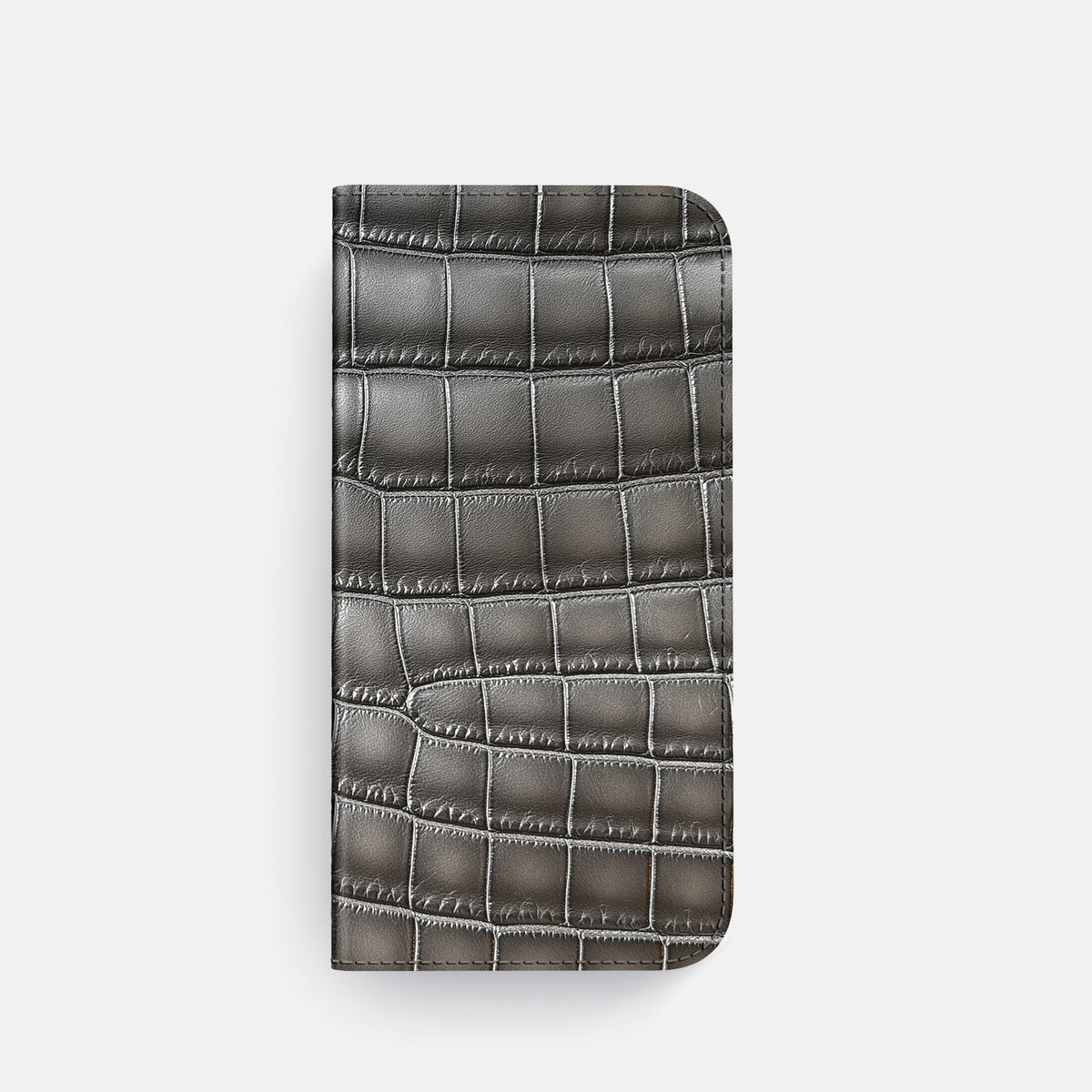 Folio Case For iPhone 18 Pro In Patina Alligator -4 | Grey-Steel