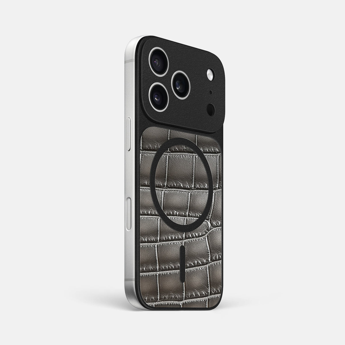 MagSafe Mask For iPhone 18 Pro Max In Patina Alligator -2 | Grey