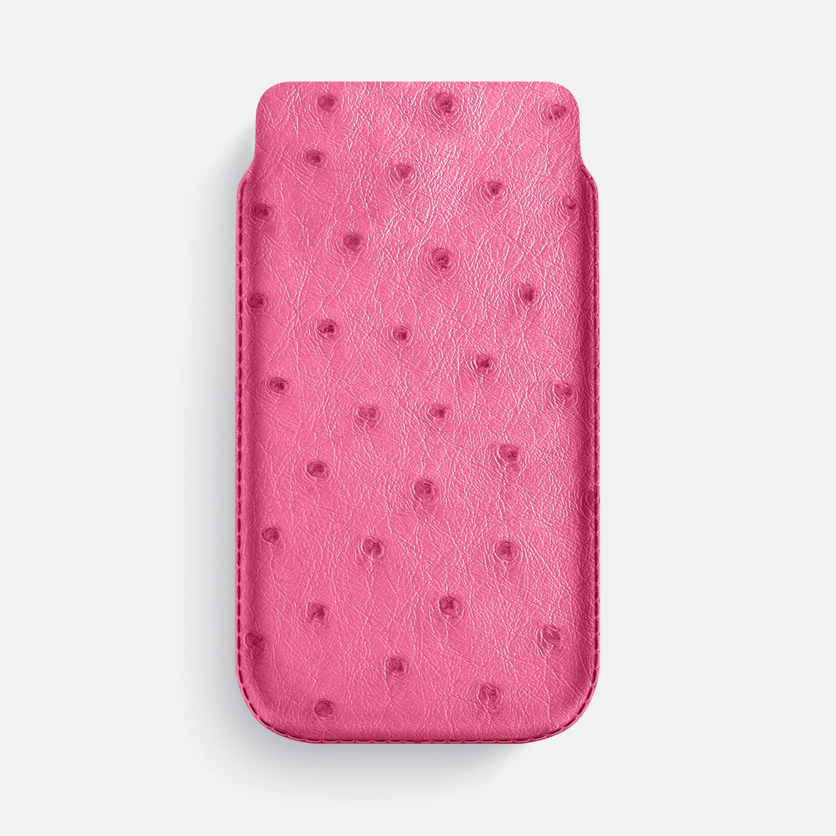 Pouch Case For iPhone 18 Pro Max In Ostrich -1 | Pink