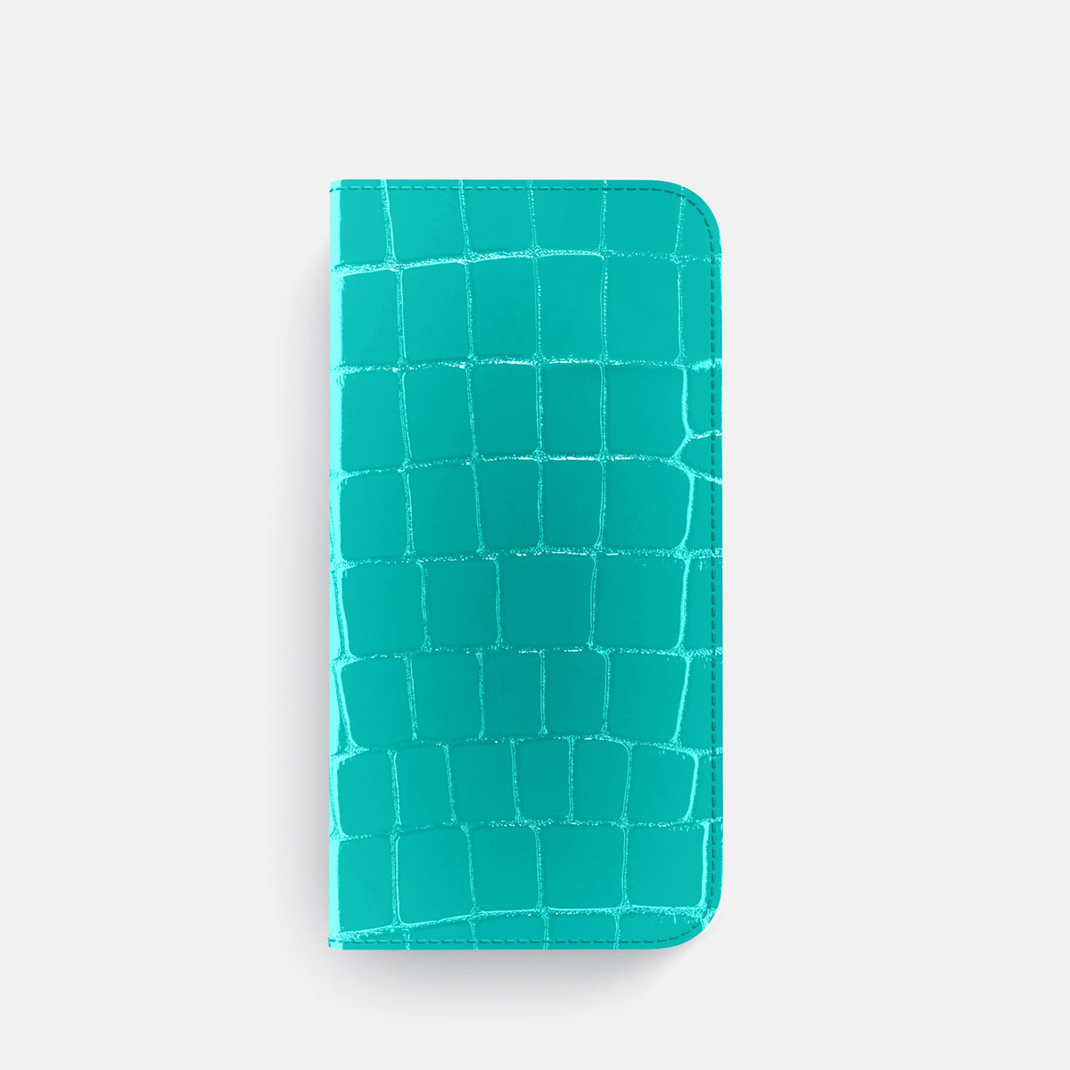 Folio Case For iPhone 18 Pro In Shiny Alligator -4 | Mint-Black