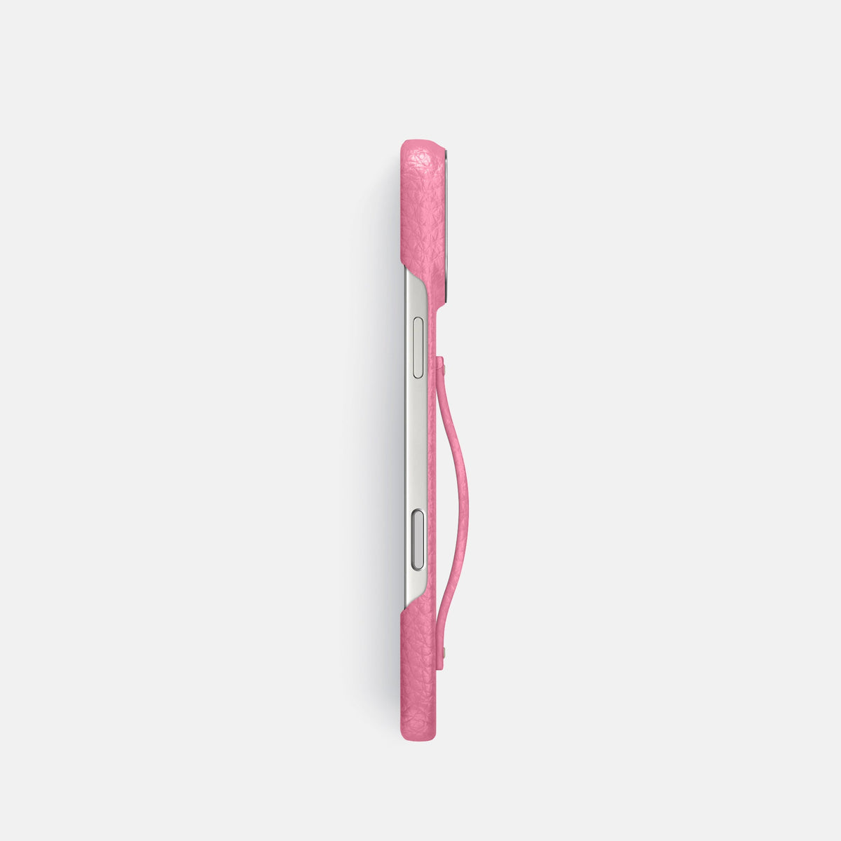 Finger Case For iPhone 18 Pro In Calf -3 | Pink-Steel