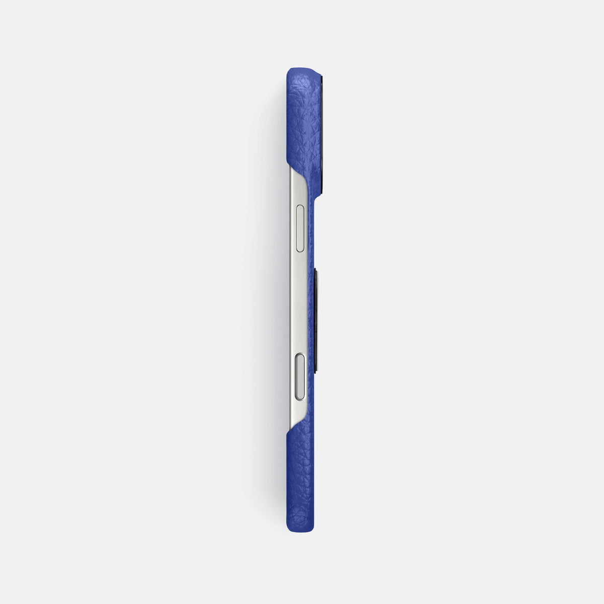 Classic Case With Titanium Skull For iPhone 18 Pro Max In Calf -3 | Royal-Blue-Black