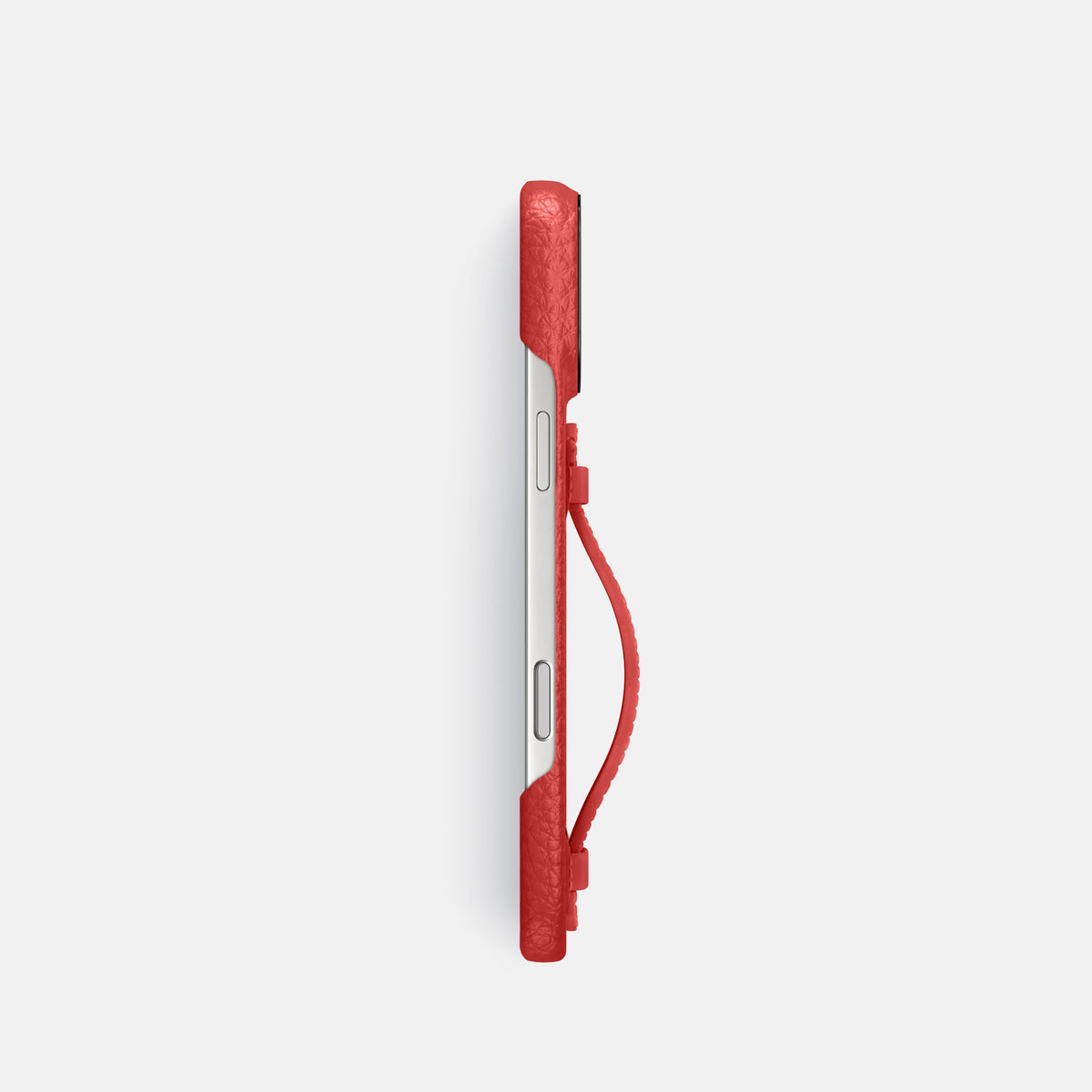 Center Handle For iPhone 17 Pro In Calf -2 | Red-Black