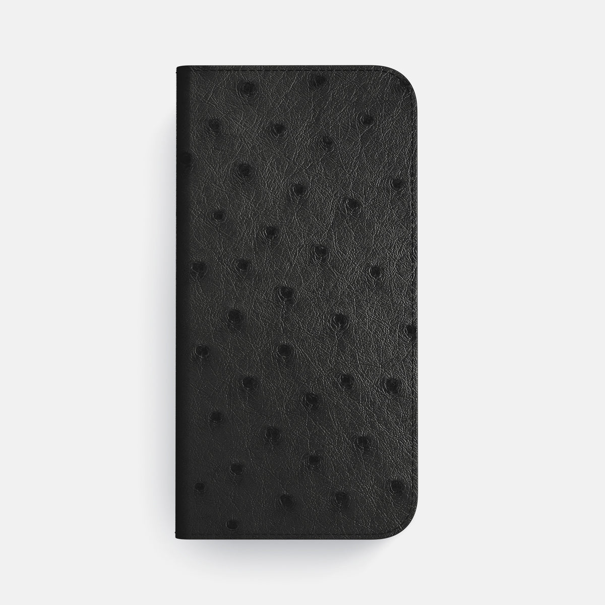 Folio Case For iPhone 17 Air In Ostrich -4 | Black-Steel