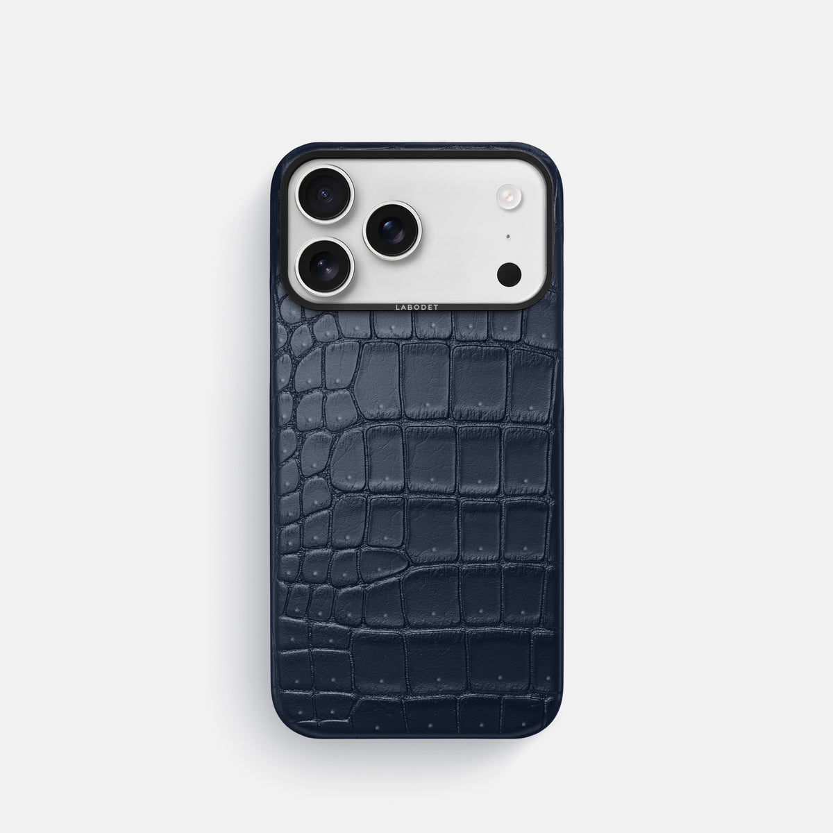 Classic Case For iPhone 17 Pro In Porosus Crocodile -1 | Deep-Blue-Sea-Black