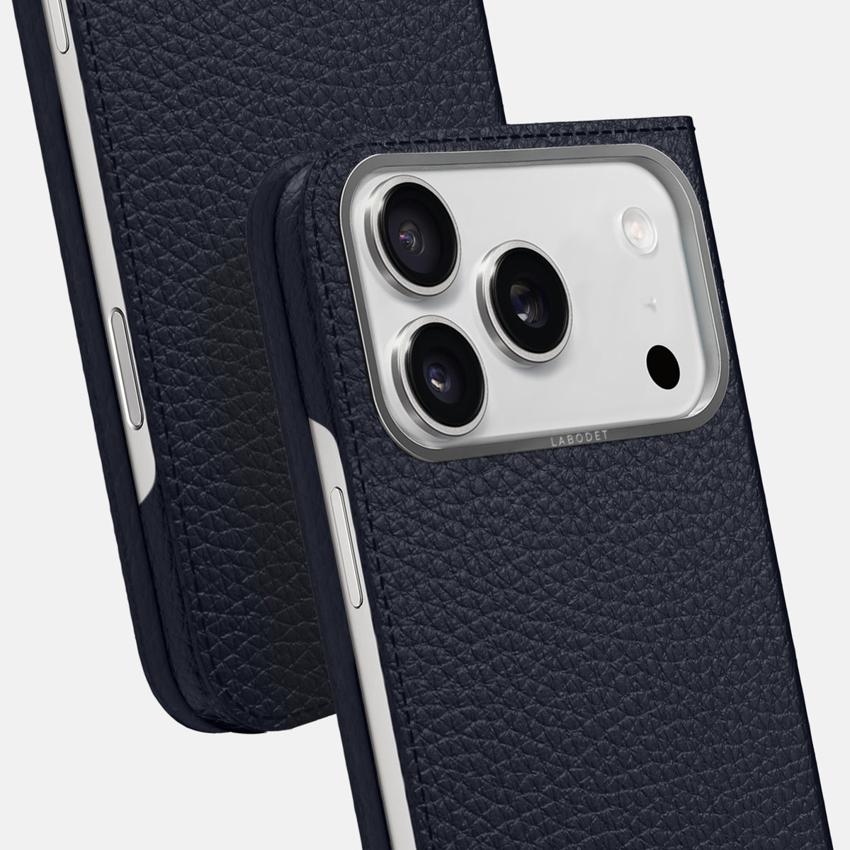 Folio Case For iPhone 17 Pro In Calf -5 | Marine-Steel