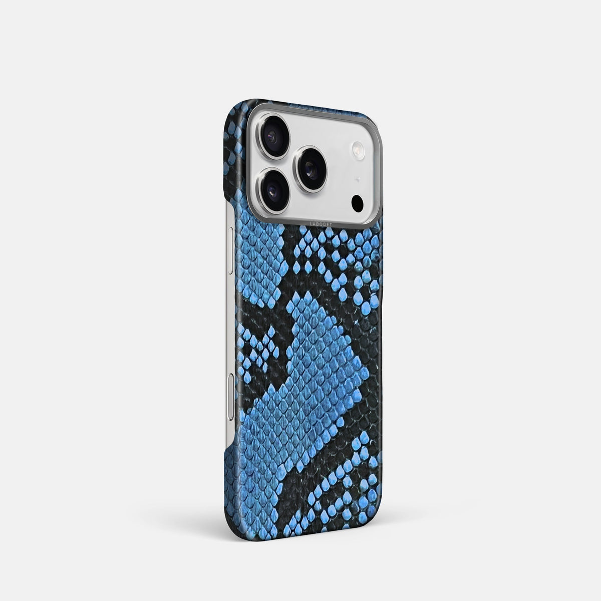 Classic Case For iPhone 18 Pro In Deluxe Python -2 | Blue-Jeans-Steel