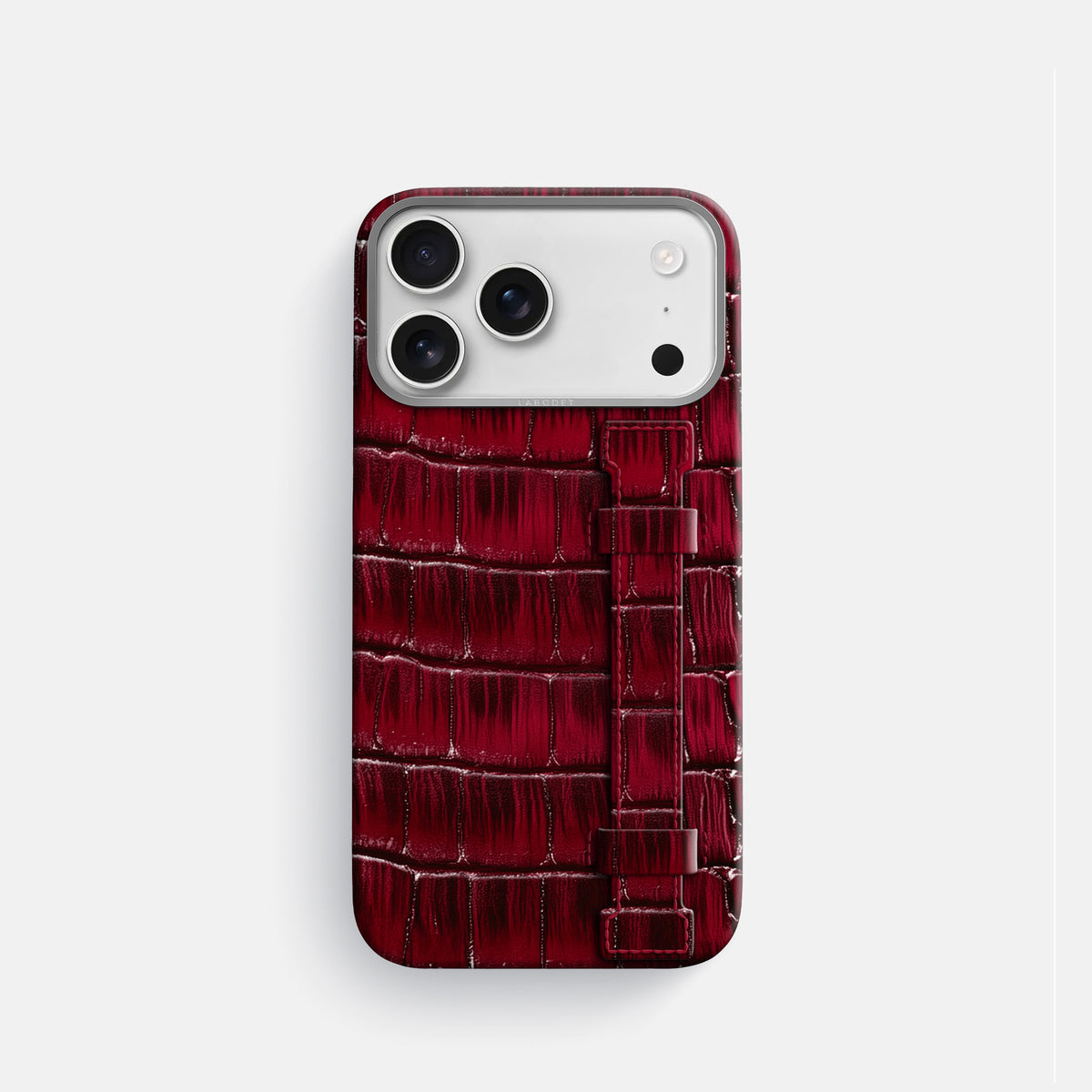 Handle Case For iPhone 17 Pro In Patina Alligator -1 | Havana-Burgundy-Steel