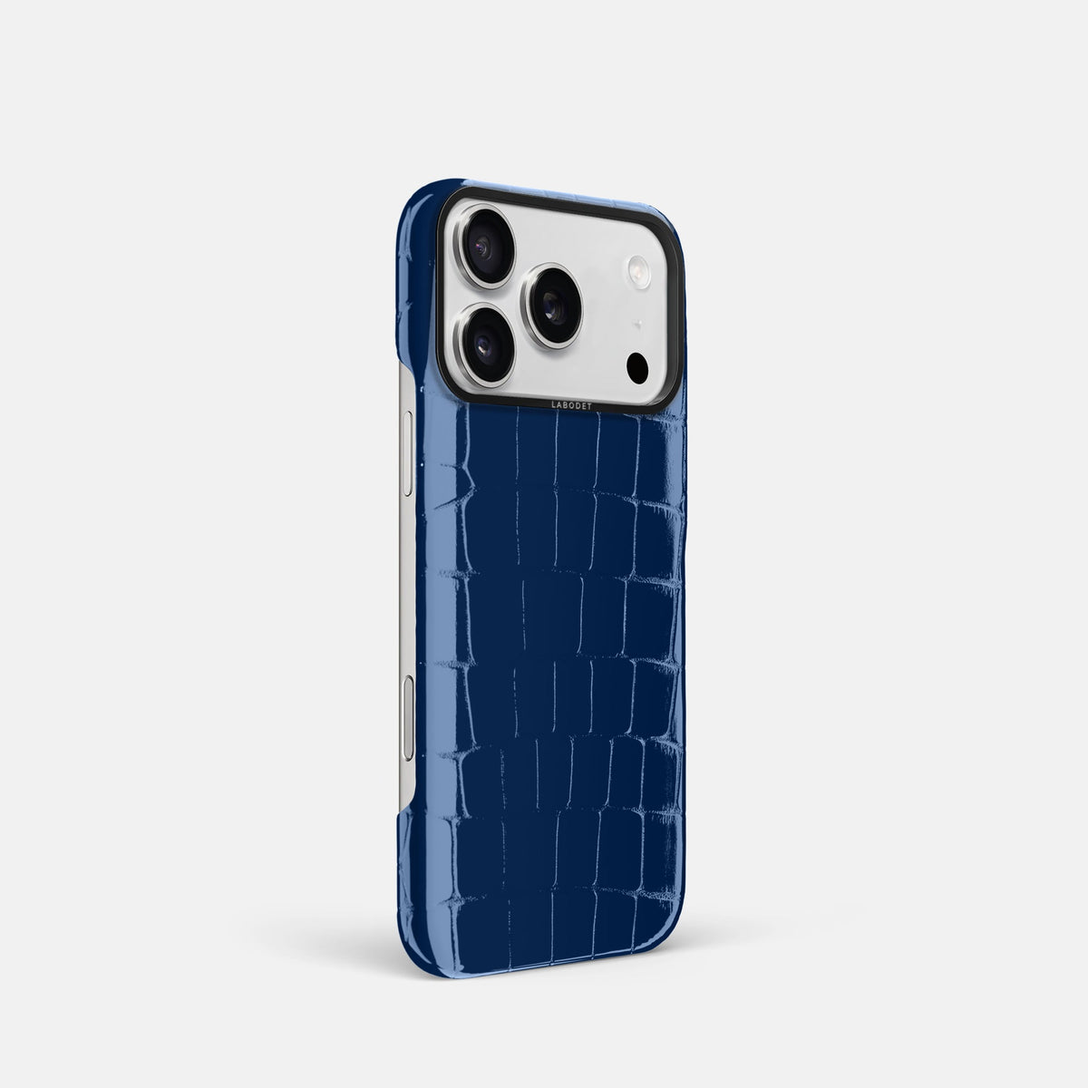 Classic Case For iPhone 18 Pro In Shiny Alligator -2 | Mediterranean-Black