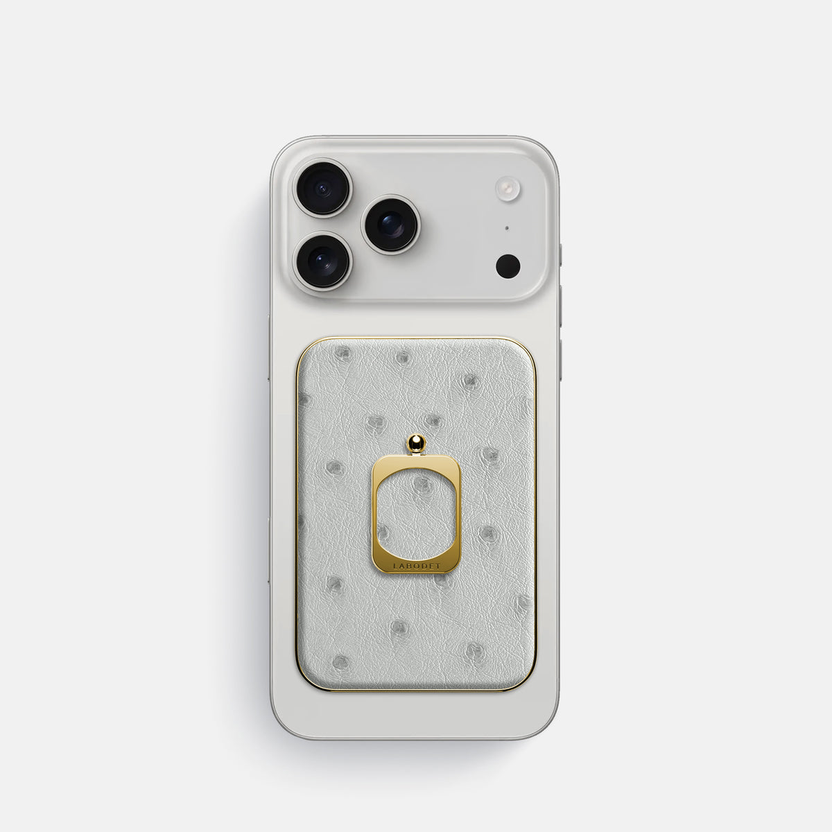 MagSafe Ring For iPhone 17 Pro In Ostrich -2 | White-Gold